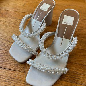 Beautiful Dolce Vita Pearl Noel Heels - gently used but in great shape!